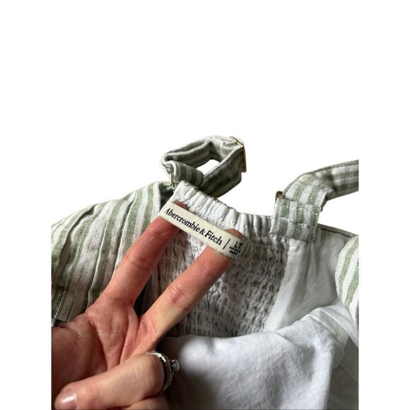 Abercrombie & Fitch Emerson Linen Blend Skort Romper size L Tall - Picture 4 of 11